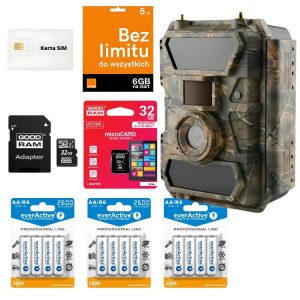 Zestaw Fotopułapka SF4.0P-CG Pro 60° 4G + 12xAA + Karty SD i SIM
